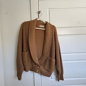 Anthropologie Brown Cardigan Sweater
